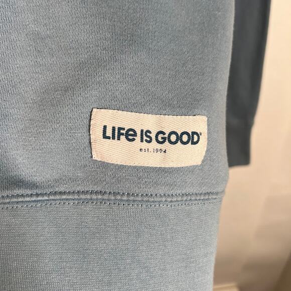 Life is Good Women's Spread Good Vibes Graphic Sweatshirt S Smokey Blue - Picture 5 of 7